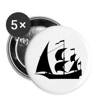 Voile - Lot de 5 grands badges (56 mm) - blanc - Devant