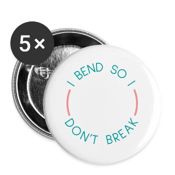 Yoga - Lot de 5 grands badges (56 mm) - blanc - Devant