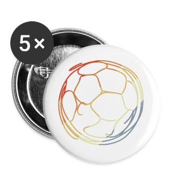 Croquis de football - Lot de 5 grands badges (56 mm) - blanc - Devant