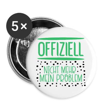 Verantwortung Probleme - Buttons groß 56 mm (5er Pack) - Weiß - Vorne