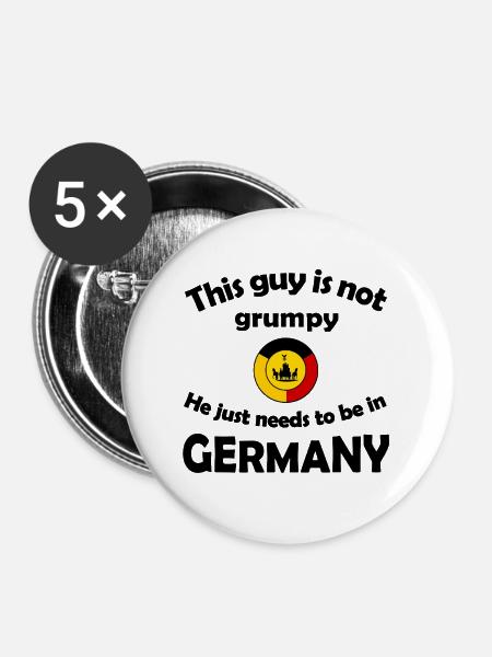 Deutscher Farbenring Wappen - Buttons groß 56 mm (5er Pack) - Weiß