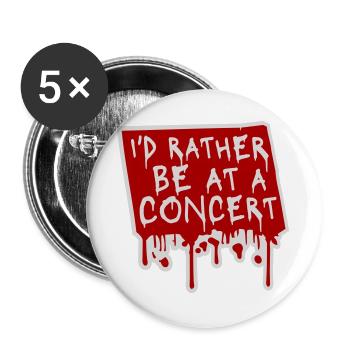 Je préférerais être à un concert Lustig Musik Konzert - Lot de 5 grands badges (56 mm) - blanc - Devant