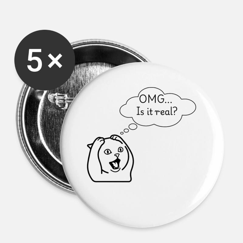 omg - Buttons large 2.2''/56 mm (5-pack) - white
