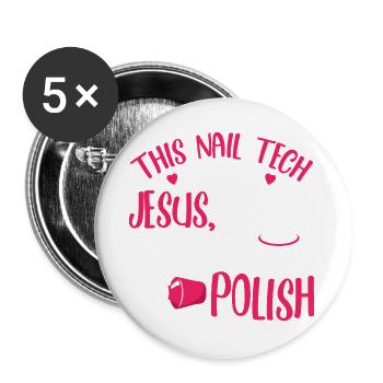 Nail Designer Nail Designer Cosmetics Nail Salon - Buttons large 2.2''/56 mm (5-pack) - white - Front