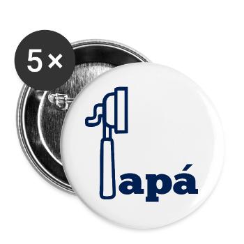 Café Espresso Papa espagnol - Lot de 5 grands badges (56 mm) - blanc - Devant
