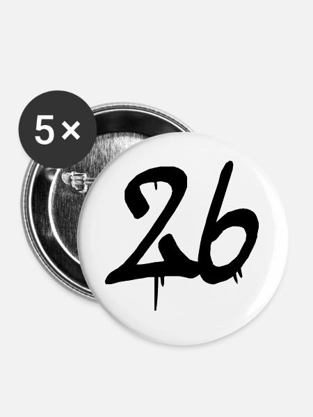 26 - Buttons groß 56 mm (5er Pack) - Weiß