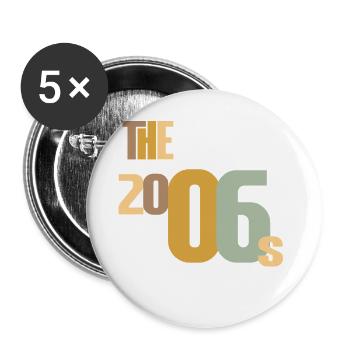 Vintage Year 2006 Birthday 20 Years Gift Idea - Buttons large 2.2''/56 mm (5-pack) - white - Front