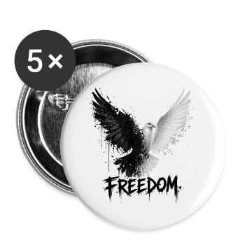 Dualité de la liberté - Lot de 5 grands badges (56 mm) - blanc - Devant