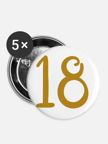 18 - Buttons groß 56 mm (5er Pack) - Weiß
