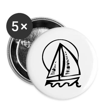 Voile - Lot de 5 grands badges (56 mm) - blanc - Devant