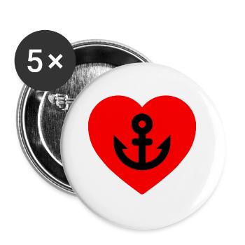 Voile - Lot de 5 grands badges (56 mm) - blanc - Devant