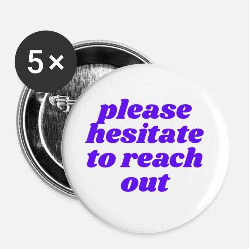 please hesitate to reach out - Buttons large 2.2''/56 mm (5-pack) - white