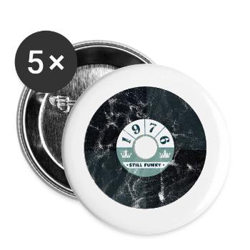 Millésime 1976 - Lot de 5 grands badges (56 mm) - blanc - Devant