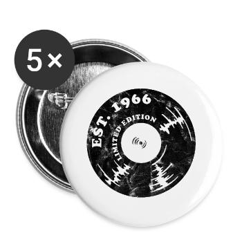 Vintage 1966 - Buttons groß 56 mm (5er Pack) - Weiß - Vorne