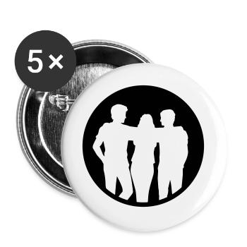 Menschen Gruppe Silhouette Freunde Team Zusammen - Buttons groß 56 mm (5er Pack) - Weiß - Vorne