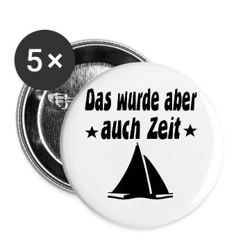 Segeln - Buttons groß 56 mm (5er Pack) - Weiß - Vorne