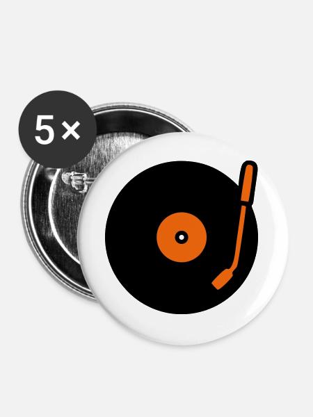 Retro Audio Vinyl Record Tonearm - Buttons large 2.2''/56 mm (5-pack) - white