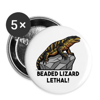 Einsiedler Braun Gefahr Dick Braun Schwarzer Einsiedler - Buttons groß 56 mm (5er Pack) - Weiß - Vorne