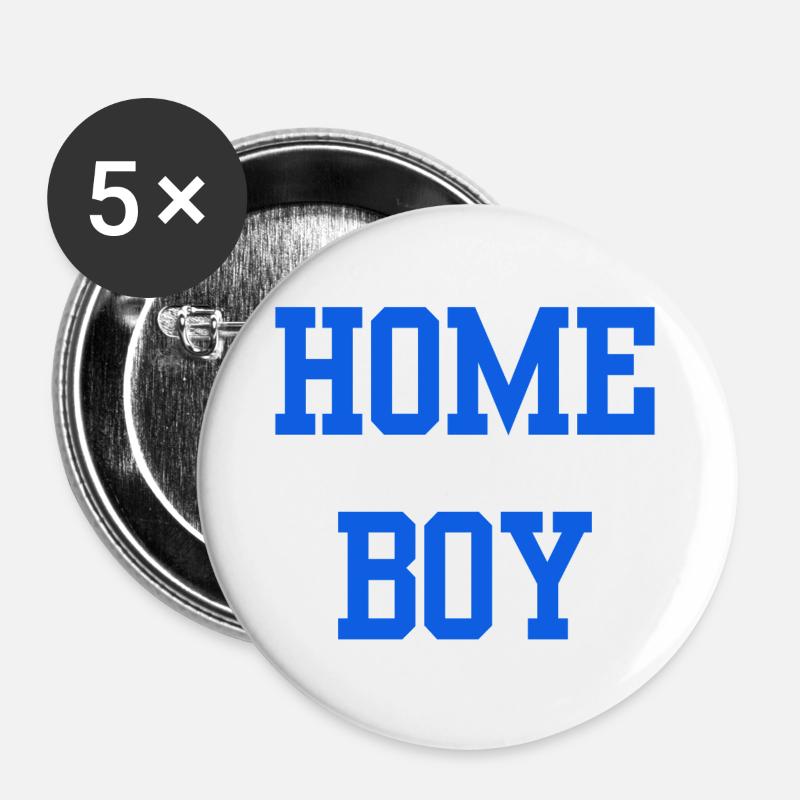 HB Home Boy Hamburg - Buttons large 2.2''/56 mm (5-pack) - white