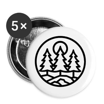 Waldkreis - Buttons large 2.2''/56 mm (5-pack) - white - Front