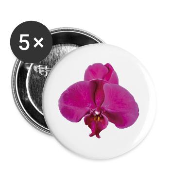 Vivid_Pink_Phalaenopsis_Noth_Orchid_Bloom - Lot de 5 grands badges (56 mm) - blanc - Devant