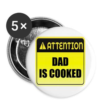 Dad Mood - Buttons large 2.2''/56 mm (5-pack) - white - Front