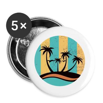 Beach Circle - Buttons groß 56 mm (5er Pack) - Weiß - Vorne