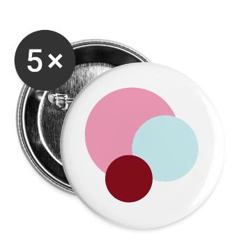 Planets in Pink Universe - Buttons large 2.2''/56 mm (5-pack) - white - Front