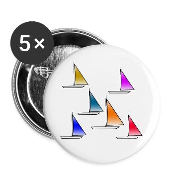 Voile - Lot de 5 grands badges (56 mm) - blanc - Devant