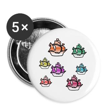 Voile - Lot de 5 grands badges (56 mm) - blanc - Devant