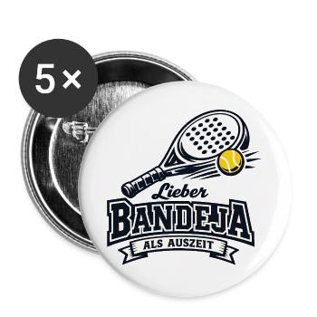Lieber Bandeja Als Auszeit - Buttons groß 56 mm (5er Pack) - Weiß - Vorne