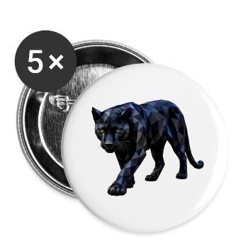 Polygon Panther - Buttons large 2.2''/56 mm (5-pack) - white - Front