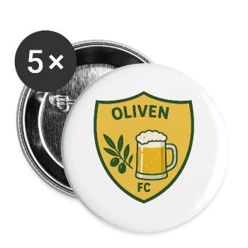 Oliven FC Ölsköld - Buttons large 2.2''/56 mm (5-pack) - white - Front