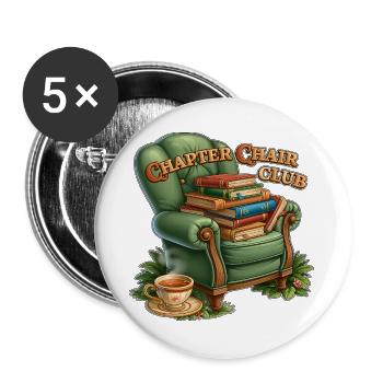 Club des présidents de chapitre - Lot de 5 grands badges (56 mm) - blanc - Devant
