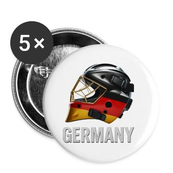 Germany Flag Helmet Graphic - Buttons large 2.2''/56 mm (5-pack) - white - Front