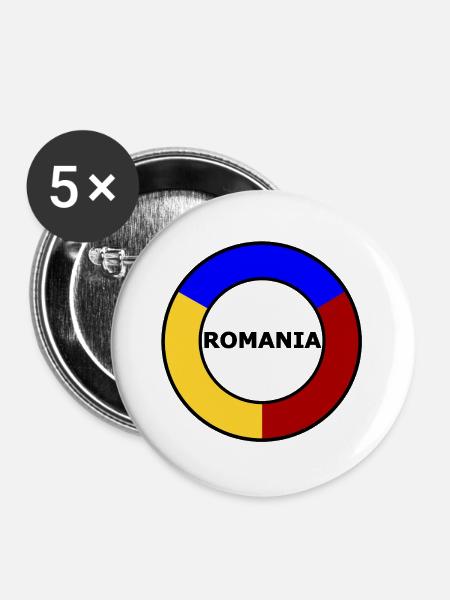 Farbkreisring Primärfarben - Buttons groß 56 mm (5er Pack) - Weiß