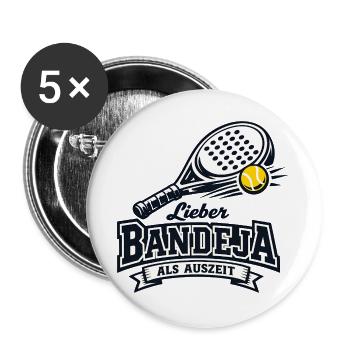 Lieber Bandeja Als Auszeit - Buttons groß 56 mm (5er Pack) - Weiß - Vorne