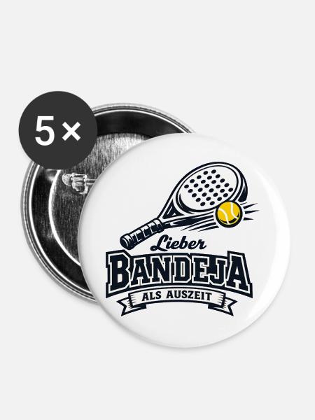 Lieber Bandeja Als Auszeit - Buttons groß 56 mm (5er Pack) - Weiß