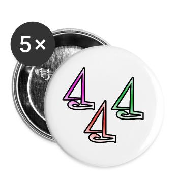Voile - Lot de 5 grands badges (56 mm) - blanc - Devant