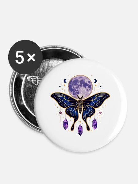 Mystical Celestial Tarot Card Aesthetic - Buttons groß 56 mm (5er Pack) - Weiß