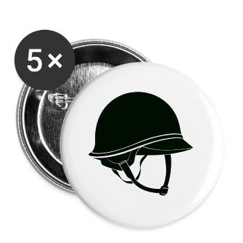 Army Helmet - Buttons large 2.2''/56 mm (5-pack) - white - Front