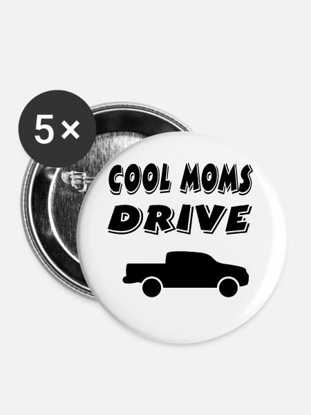 Auto - Buttons groß 56 mm (5er Pack) - Weiß