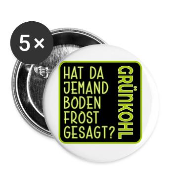 BODENFROST WINTER - GRÜNKOHL - Buttons groß 56 mm (5er Pack) - Weiß - Vorne