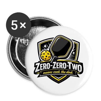 Zero-Zero-Two Ping-Pong Victory Design - Buttons large 2.2''/56 mm (5-pack) - white - Front