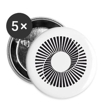 Scanimation spiral design - Buttons large 2.2''/56 mm (5-pack) - white - Front