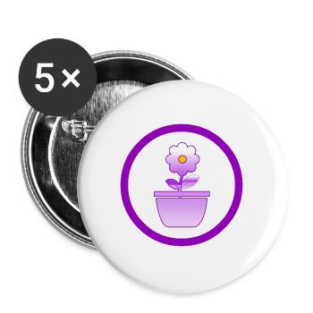 Flower - Buttons large 2.2''/56 mm (5-pack) - white - Front