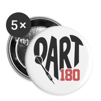 DART180 Grafikmotiv - Buttons groß 56 mm (5er Pack) - Weiß - Vorne