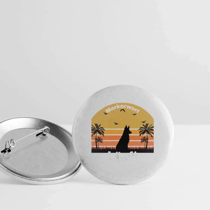 Exécution de mots de repère Lot de 5 grands badges (56 mm)