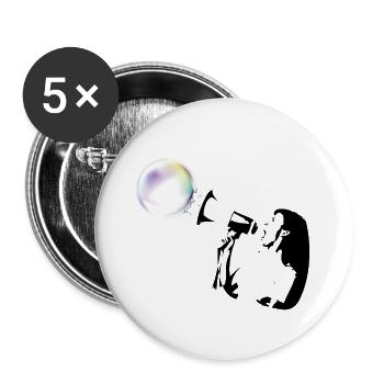 bubble shot - Buttons large 2.2''/56 mm (5-pack) - white - Front