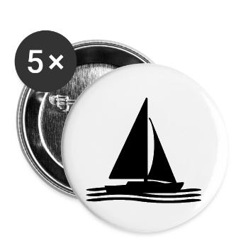 Voile - Lot de 5 grands badges (56 mm) - blanc - Devant